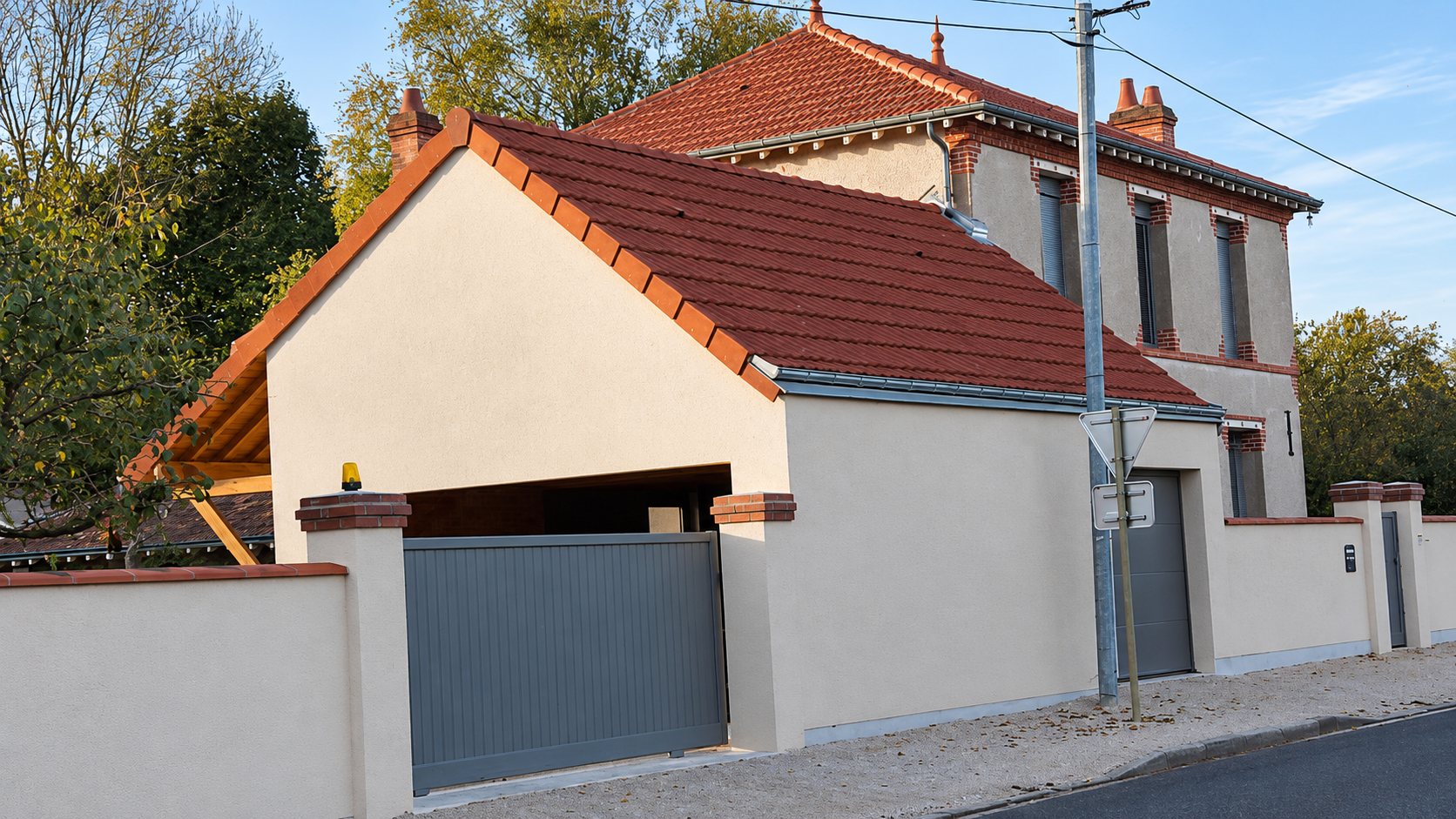 Construction d’un garage, réalisation de l’entreprise Courtin