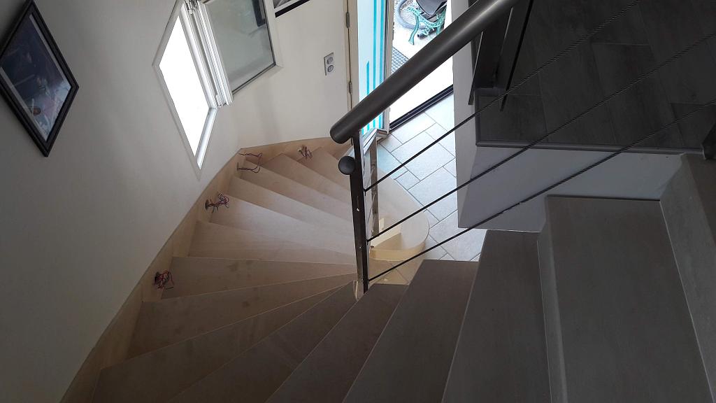Rénovation escalier, réalisation de l’entreprise Courtin