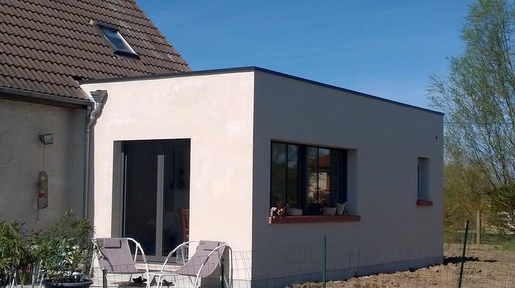 Extension création d’une pièce supplémentaire, réalisation de l’entreprise Courtin